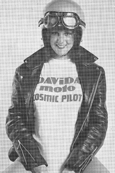 Davida T-Shirts  - Black with White Davida Cosmic Pilot Logo - Davida Motorcycle helmets - 2